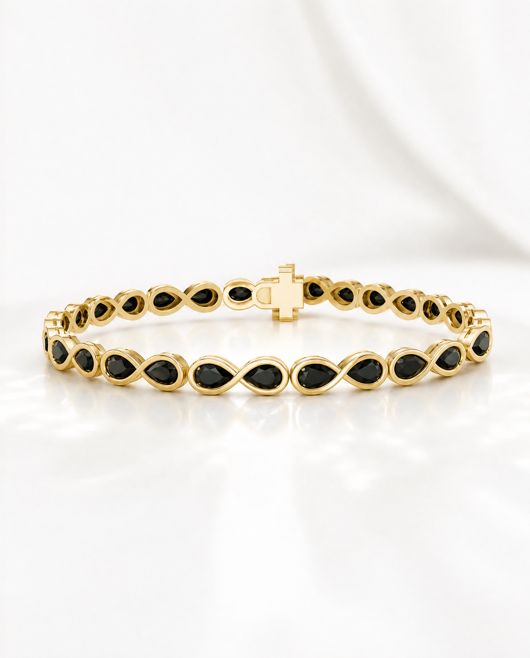 Pearfinity Black Diamond Tennis Bracelet