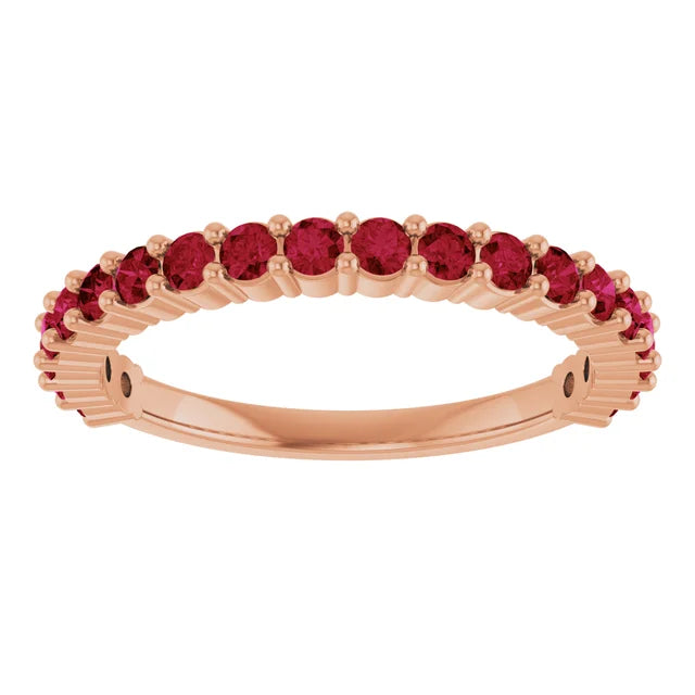 14K Gold Ruby 20-Year Anniversary Band
