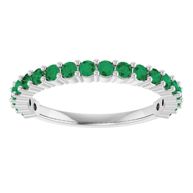 14K Gold Emerald 20-Year Anniversary Band