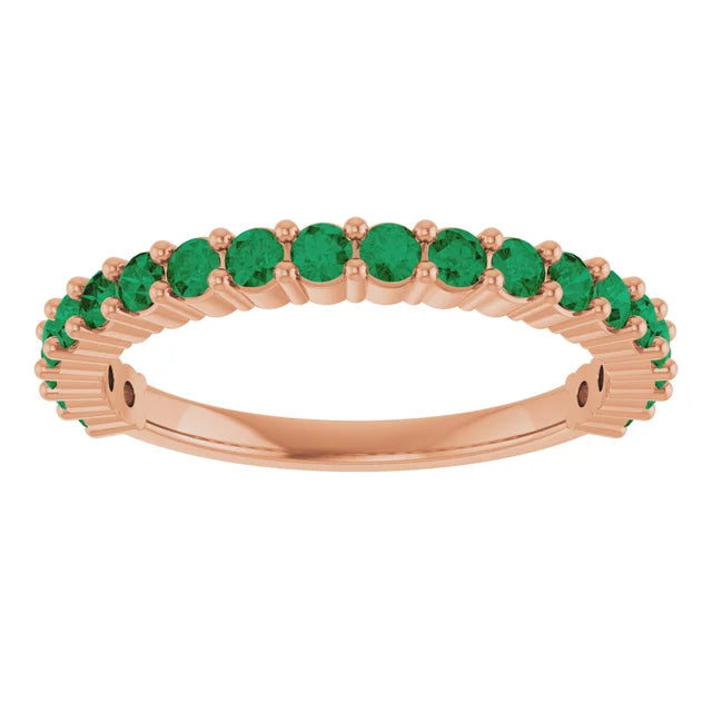 14K Gold Emerald 20-Year Anniversary Band