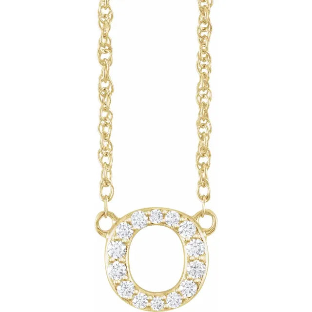 1/8 CTW Natural Diamond Lowercase Initial Necklace