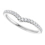 3/8 CTW Diamond Contour Band - 14K White Gold
