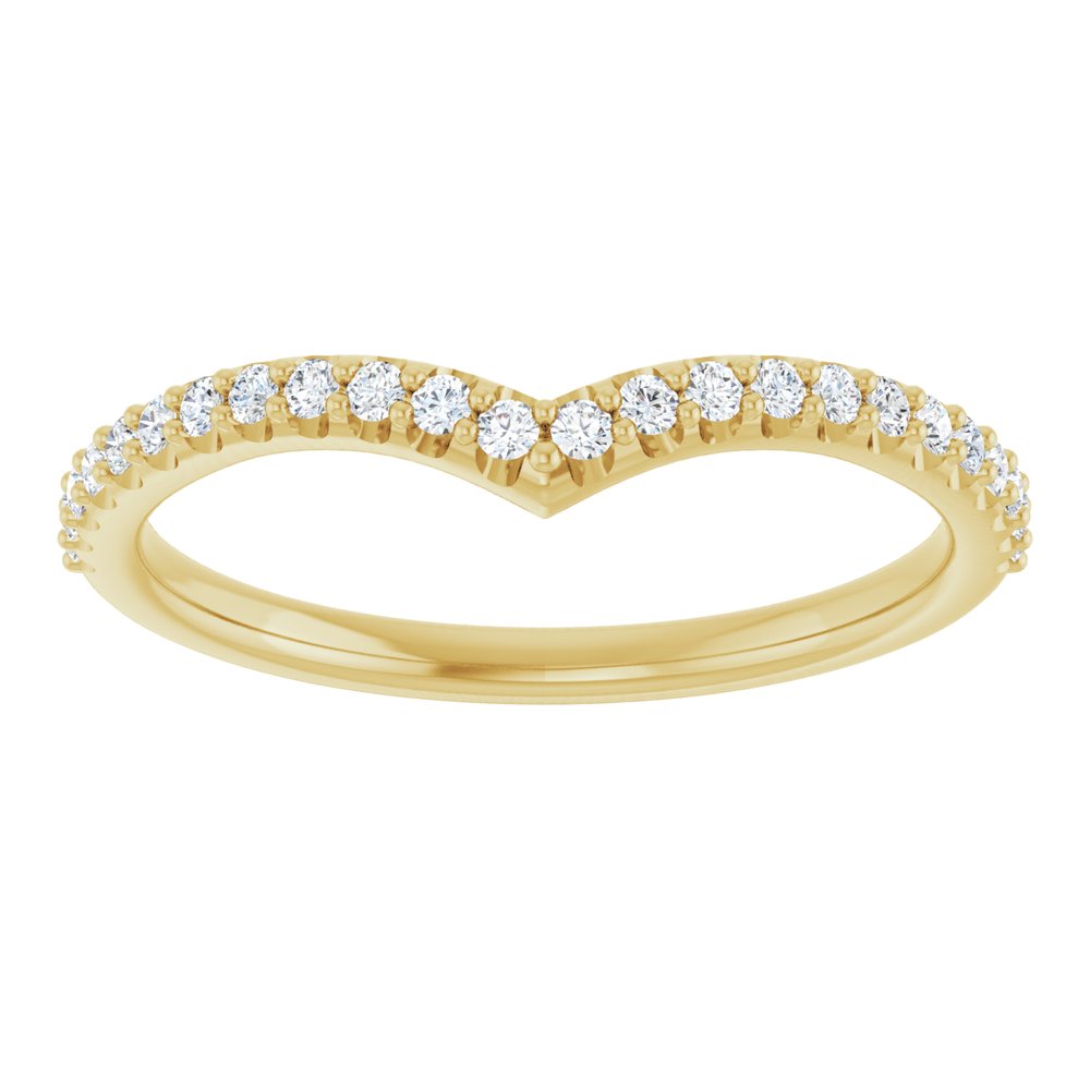 3/8 CTW Diamond Contour Band - 14K Yellow Gold