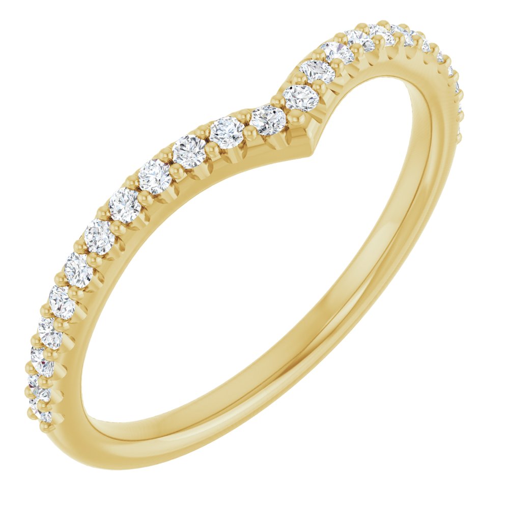 3/8 CTW Diamond Contour Band - 14K Yellow Gold