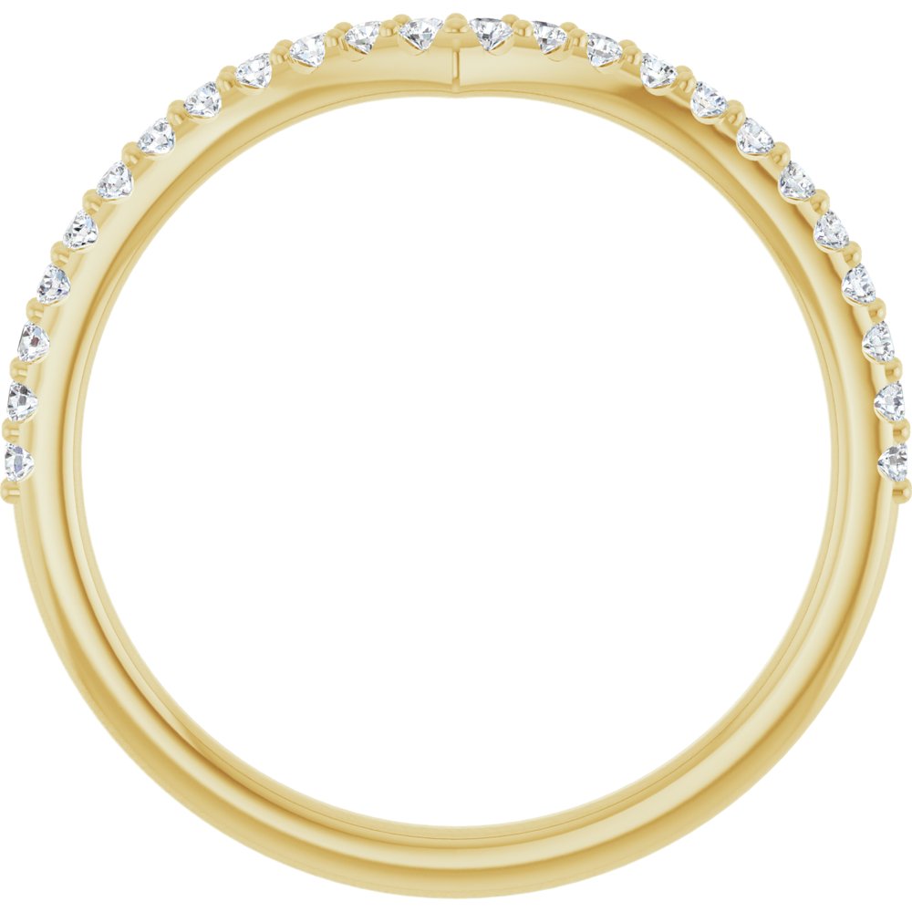 3/8 CTW Diamond Contour Band - 14K Yellow Gold