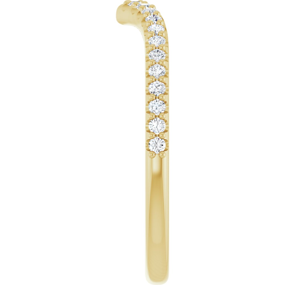 3/8 CTW Diamond Contour Band - 14K Yellow Gold