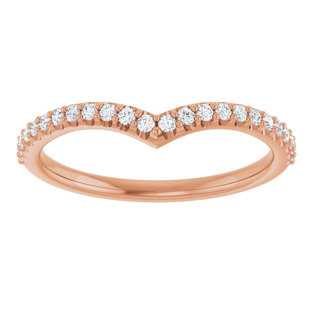 3/8 CTW Diamond Contour Band - 14K Rose Gold