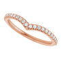 3/8 CTW Diamond Contour Band - 14K Rose Gold