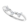 1/6 CTW Diamond Contour Band - 14K White Gold