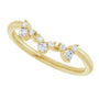 1/6 CTW Diamond Contour Band - 14K Yellow Gold