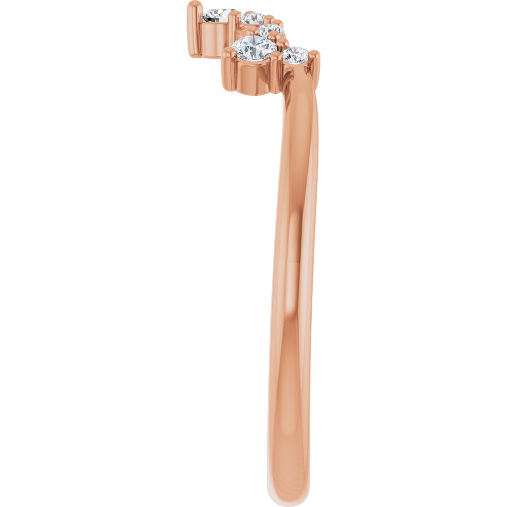 1/6 CTW Diamond Contour Band - 14K Rose Gold