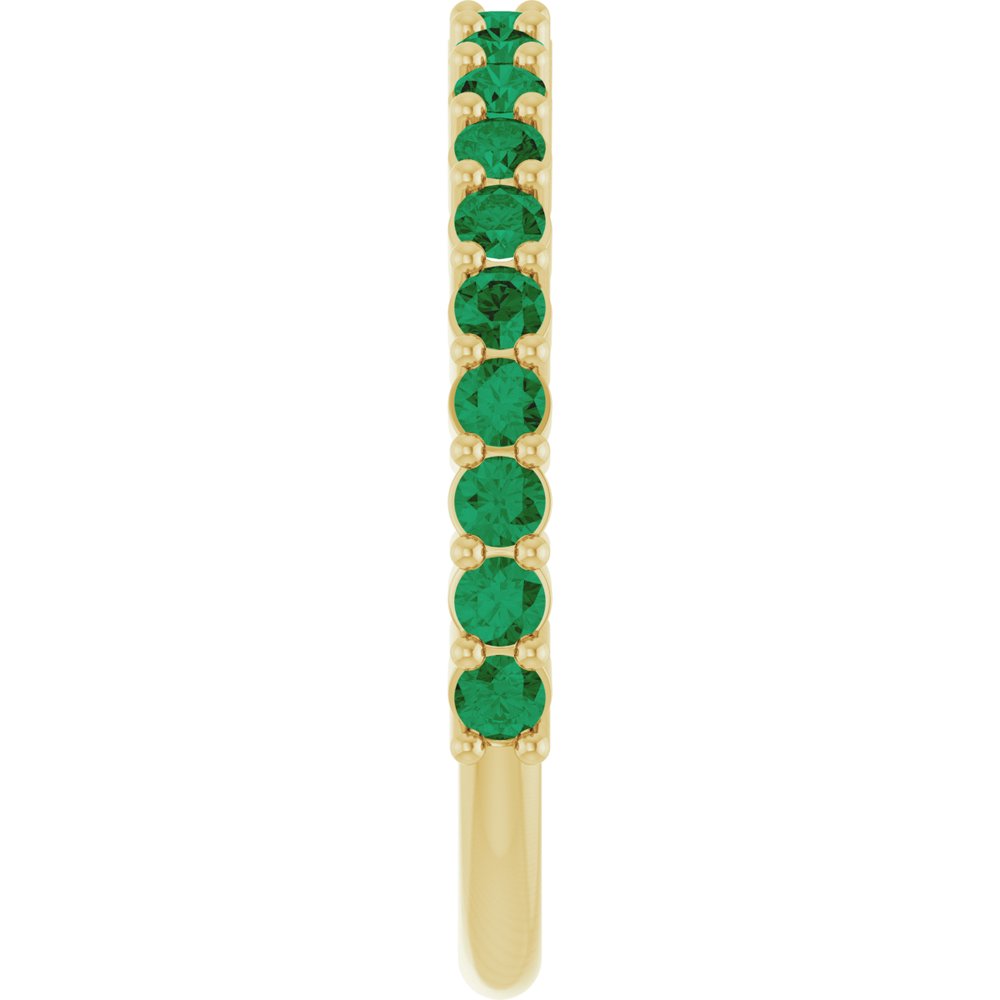 14K Gold Emerald 20-Year Anniversary Band