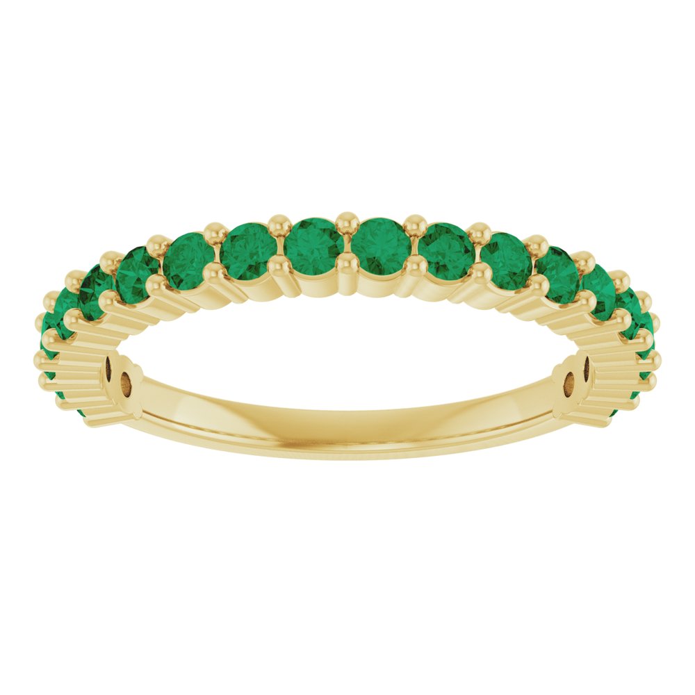 14K Gold Emerald 20-Year Anniversary Band