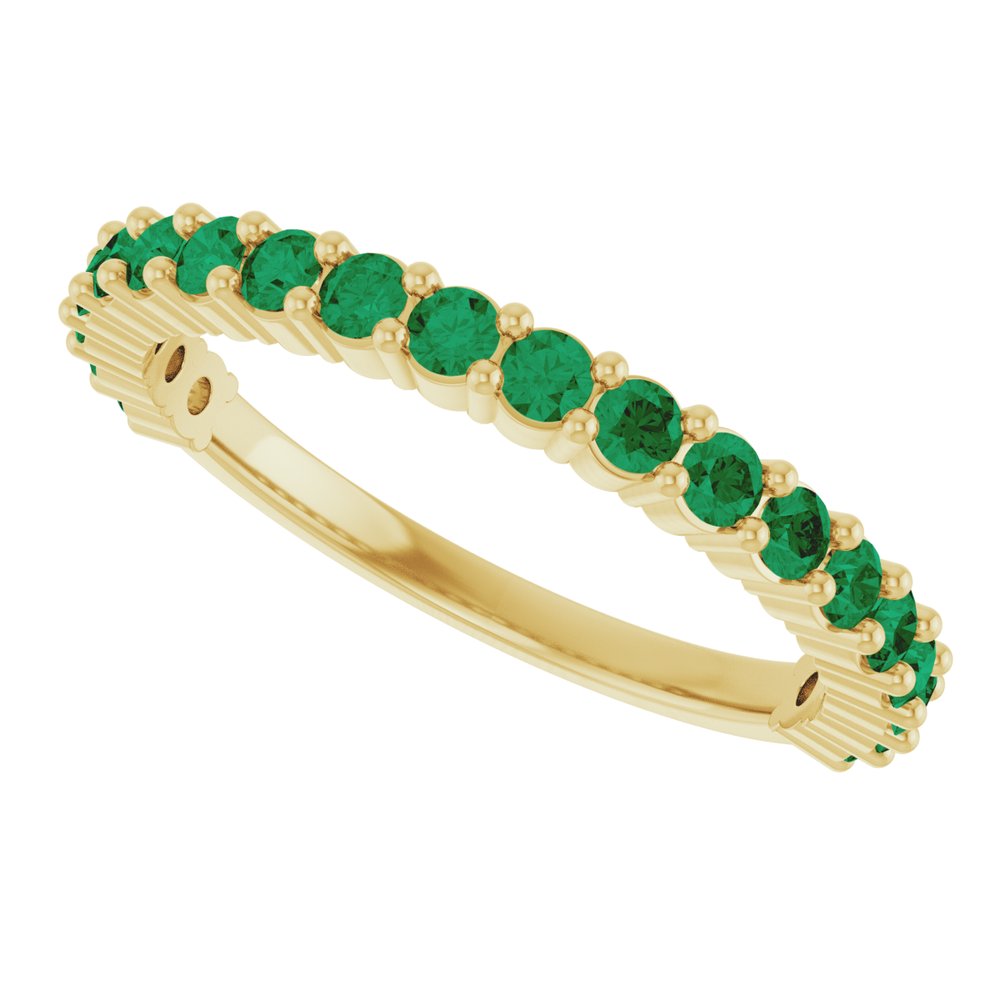 14K Gold Emerald 20-Year Anniversary Band