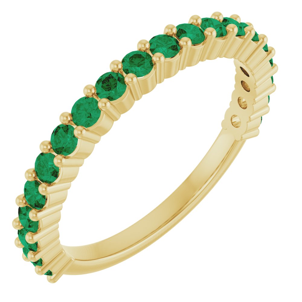14K Gold Emerald 20-Year Anniversary Band