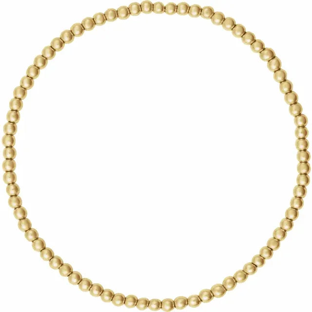 14K Gold-Filled Elastic Bead Bracelet