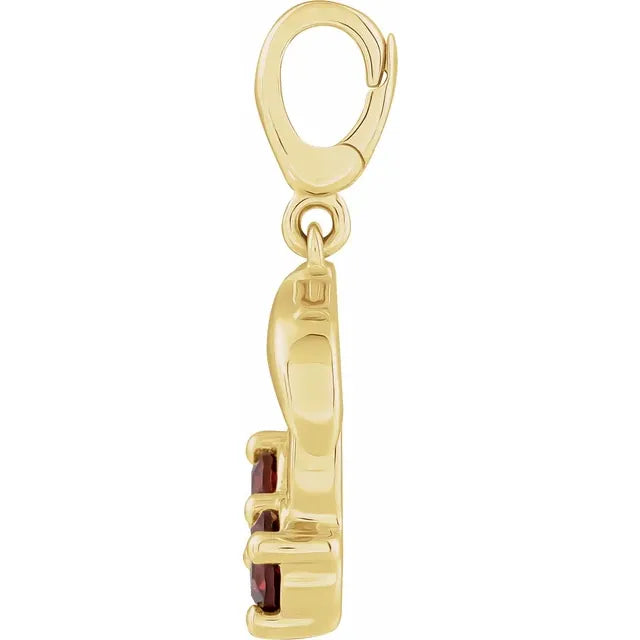 Mozambique Garnet Cherry Charm