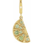 Natural Peridot Lime Charm