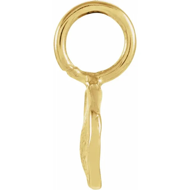 14K Yellow Gold Disk Charm