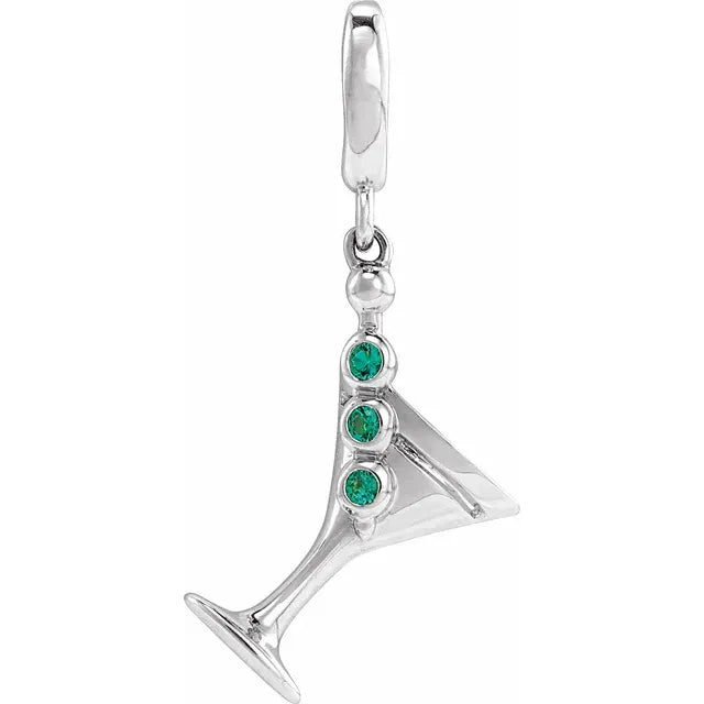 Emerald Martini Charm
