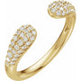 1/3 CTW Diamond Open Band - 14K Yellow Gold