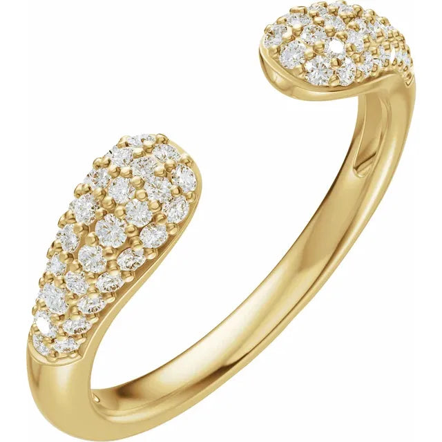 1/3 CTW Diamond Open Band - 14K Yellow Gold