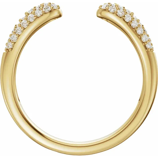 1/3 CTW Diamond Open Band - 14K Yellow Gold