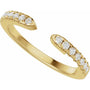 1/6 CTW Diamond Open Band - 14K Yellow Gold
