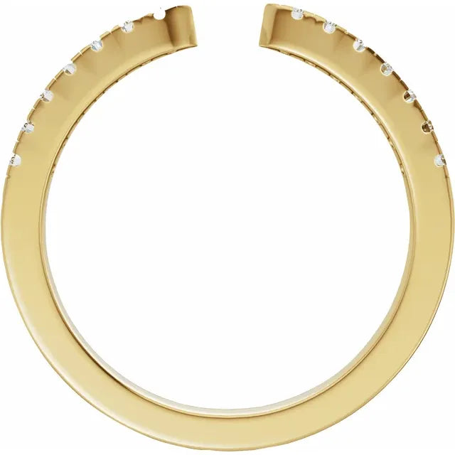 1/6 CTW Diamond Open Band - 14K Yellow Gold