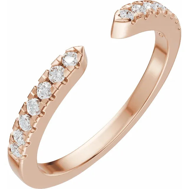 1/6 CTW Diamond Open Band - 14K Rose Gold