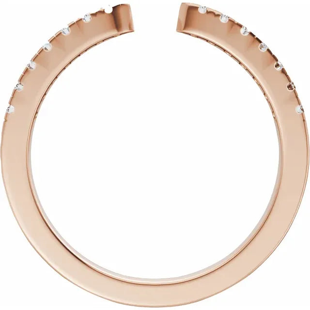 1/6 CTW Diamond Open Band - 14K Rose Gold
