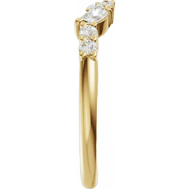 1/4 CTW Diamond Open Band - 14K Yellow Gold