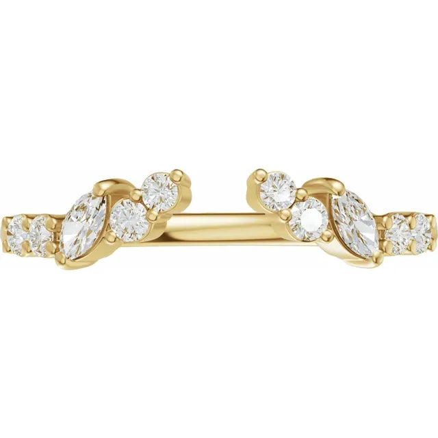 1/4 CTW Diamond Open Band - 14K Yellow Gold