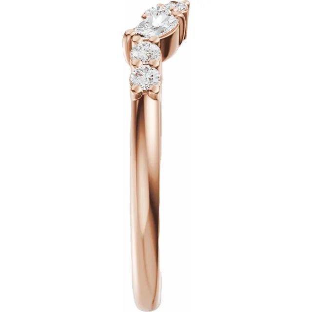 1/4 CTW Diamond Open Band - 14K Rose Gold