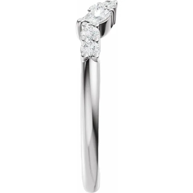 1/4 CTW Diamond Open Band - 14K White Gold