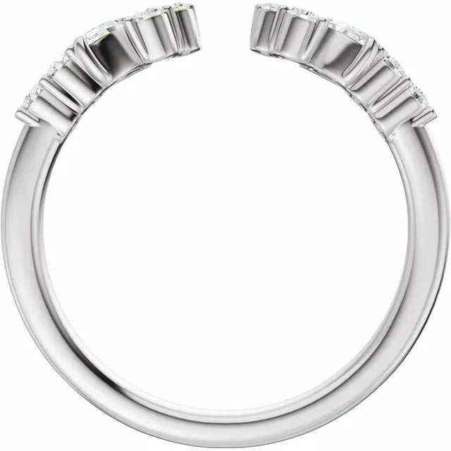 1/4 CTW Diamond Open Band - 14K White Gold