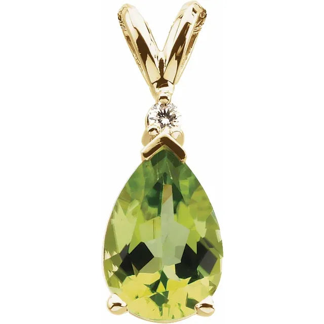 Peridot Pear Pendant