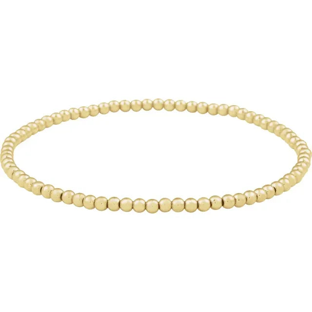 14K Gold-Filled Elastic Bead Bracelet