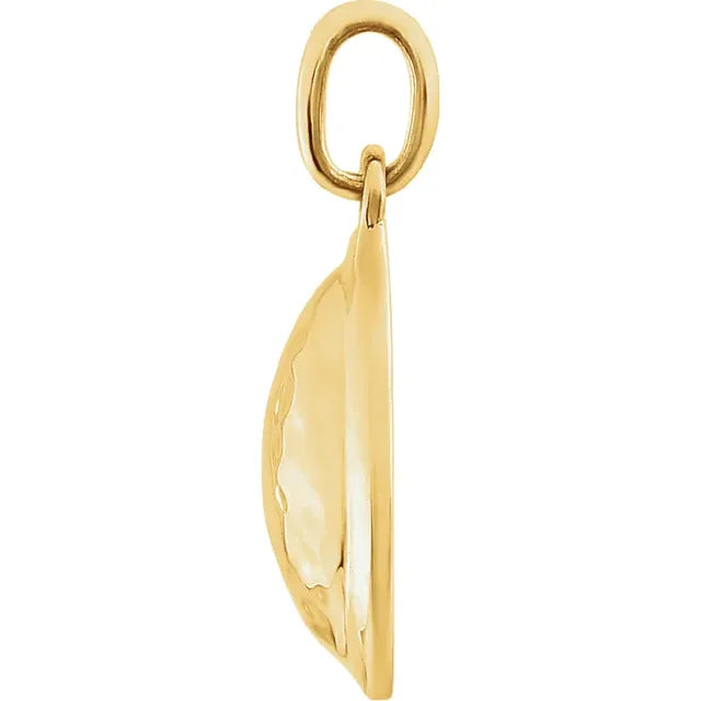 Hammered Gold Disk Charm