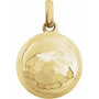 Hammered Gold Disk Charm