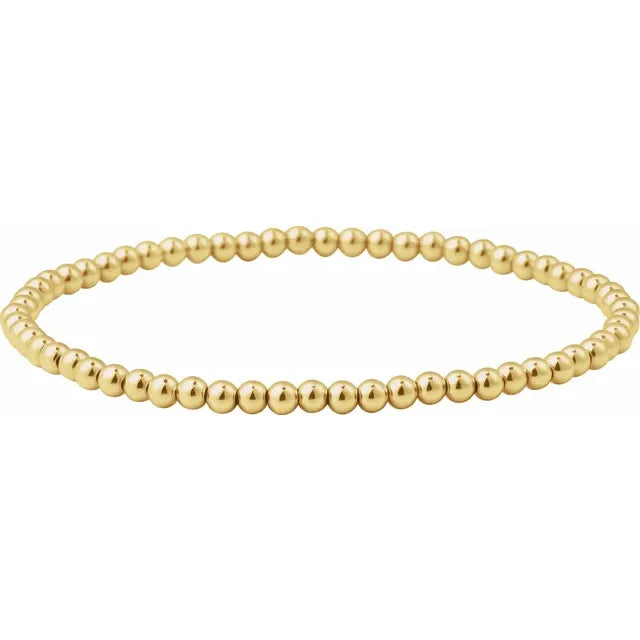 14K Gold-Filled Elastic Bead Bracelet