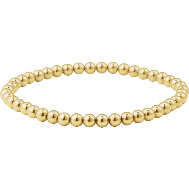 14K Gold-Filled Elastic Bead Bracelet