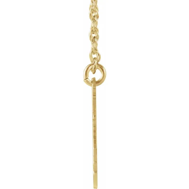 14K Gold State Necklace With .015 CT Natural Diamond City