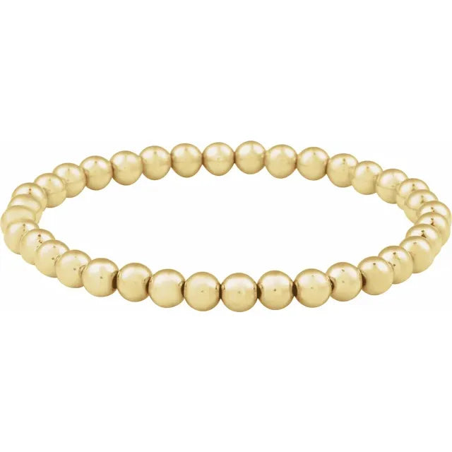 14K Gold-Filled Elastic Bead Bracelet