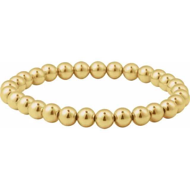 14K Gold-Filled Elastic Bead Bracelet