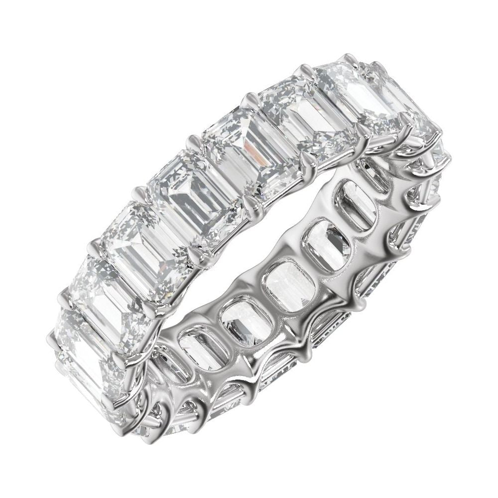 Emerald Diamond 12 | 13 Carats - 14K White Gold