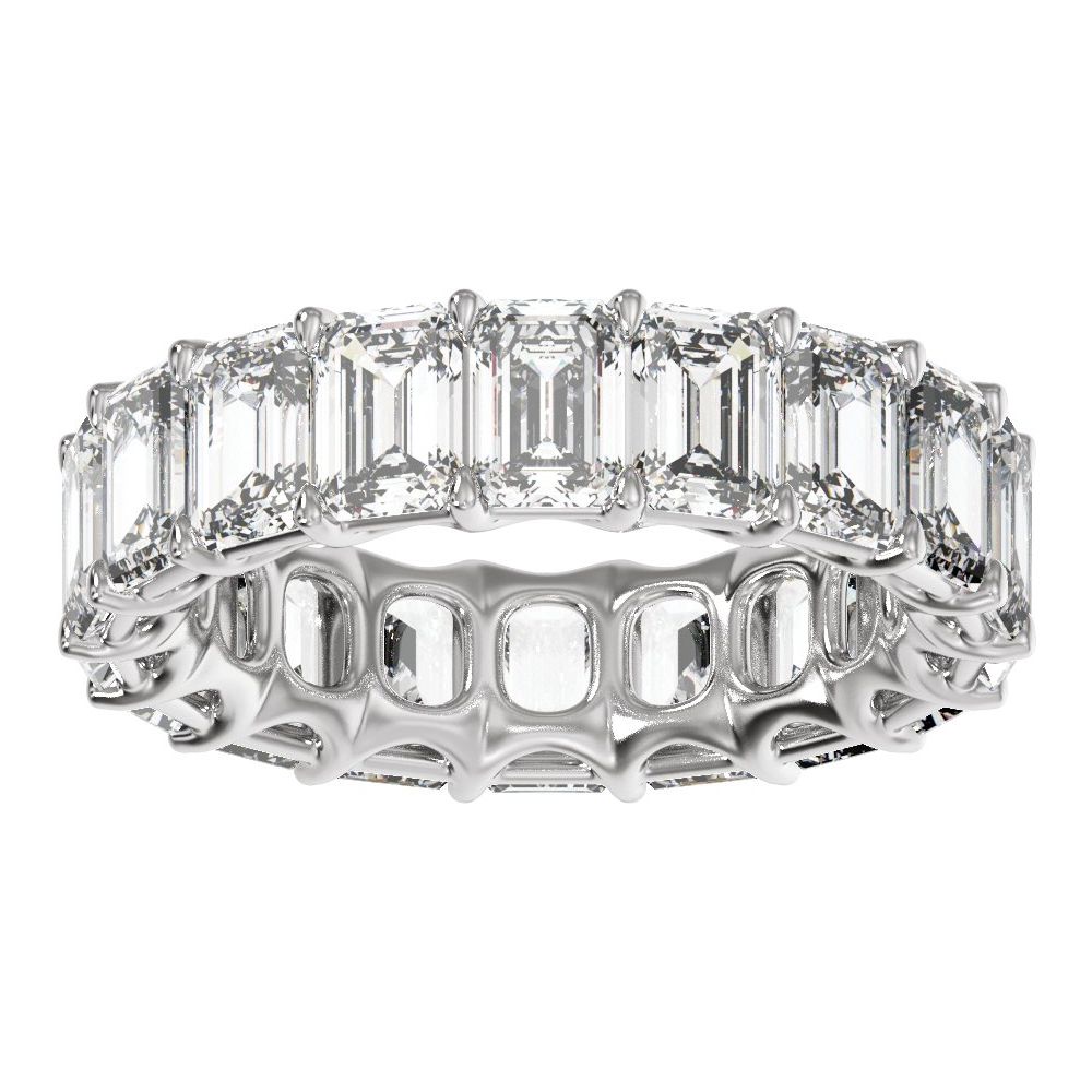 Emerald Diamond 12 | 13 Carats - 14K White Gold