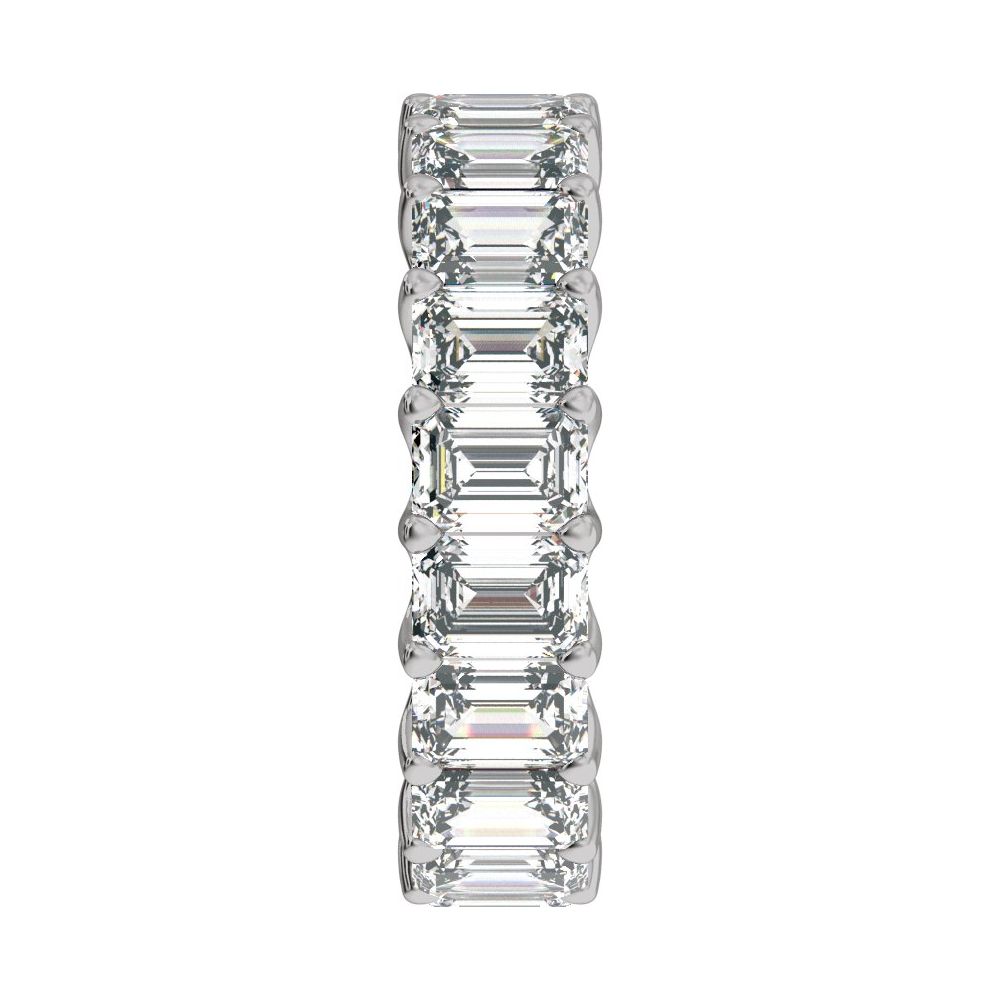 Emerald Diamond 6 Carats - 14K White Gold