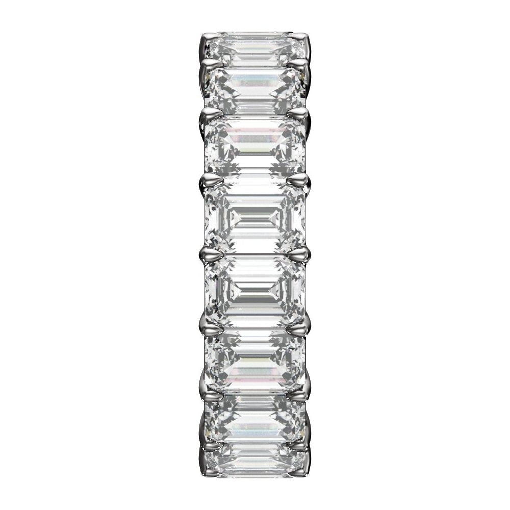 Emerald Diamond 9 | 10 Carats - 14K White Gold