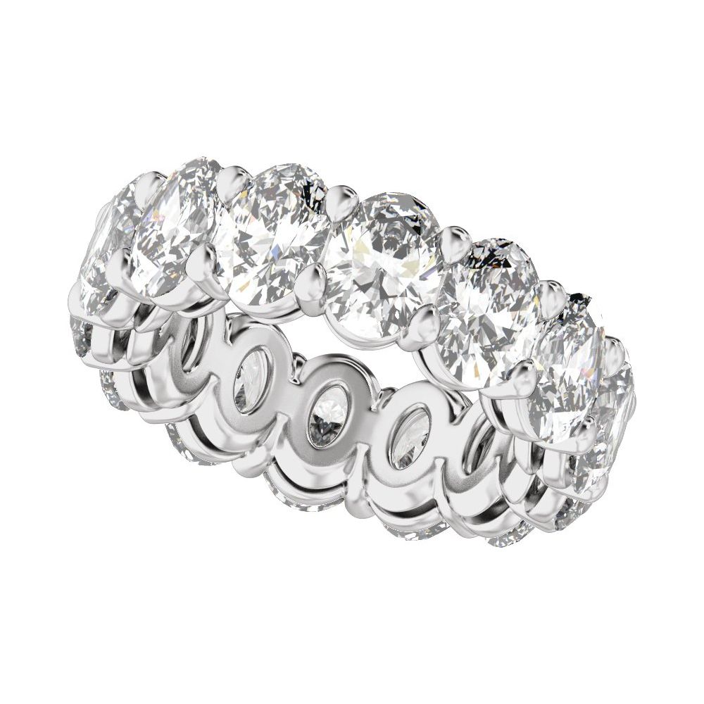 Oval Diamond 9 | 10 Carats - 14K White Gold